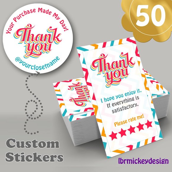 Thank you cards & Stickers - Picture 1 of 8